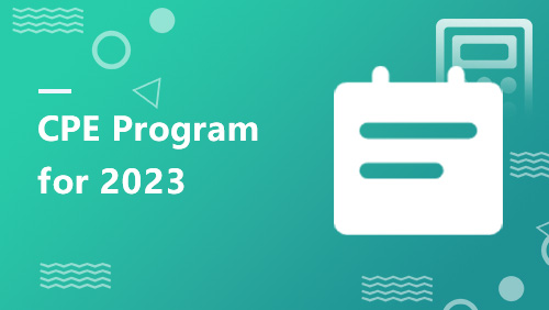 CPE Program for 2023